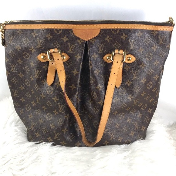 ๐ HUGE XL LOUIS VUITTON ZIPPER TOTE PALERMO GM W/RECEIPT - Picture 11 of 16